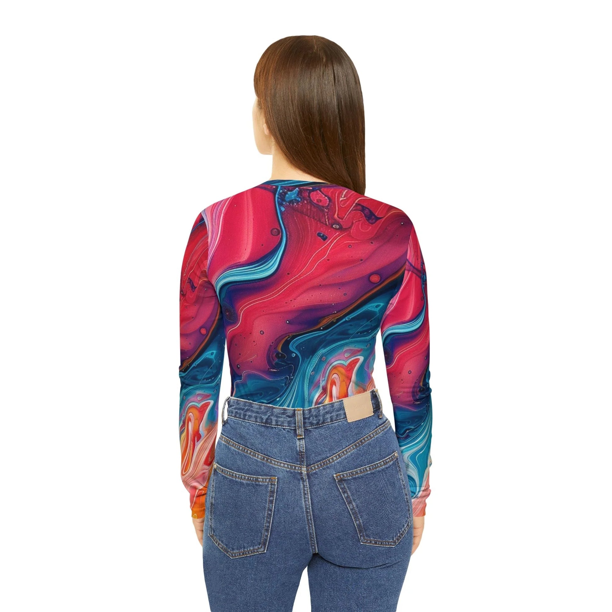 ["All Over Print","AOP","AOP Clothing","Art","Artful","Artistic","Artsy","Arty","Assembled in the USA","Assembled in USA","Illustration","Illustration art","Long Sleeves","Made in the USA","Made in USA","Sublimation","Tops","V-neck","Women's Clothing"]