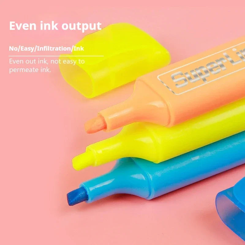 Buy The Best By Artsulli - Art is Long Life Short - 4/6 Colors Colorful Highlighters Markers Oblique Drawing Fluorescent Pen Flat Shape