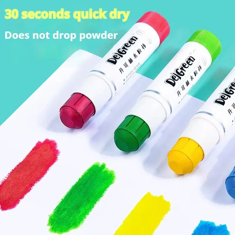 Buy The Best By Artsulli - Art is Long Life Short - 6-24 Colors Artist Soft Solid Gouache Paint Sticks/Pastels/Crayon Basic/Macaron