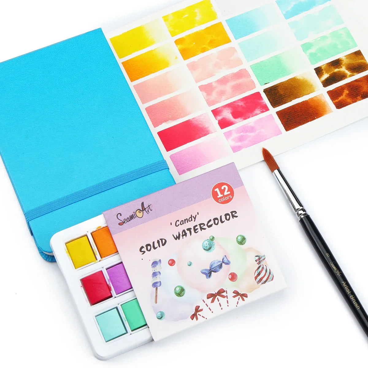 Buy The Best By Artsulli - Art is Long Life Short - SeamiArt 12Color Skin/Ocean/Candy/Morandi Solid Watercolor Set Simple Package