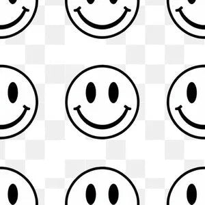 Buy The Best pattern black white smiley faces By Art & Illustration Supplies - Black and White Smiley Face Pattern - 2026