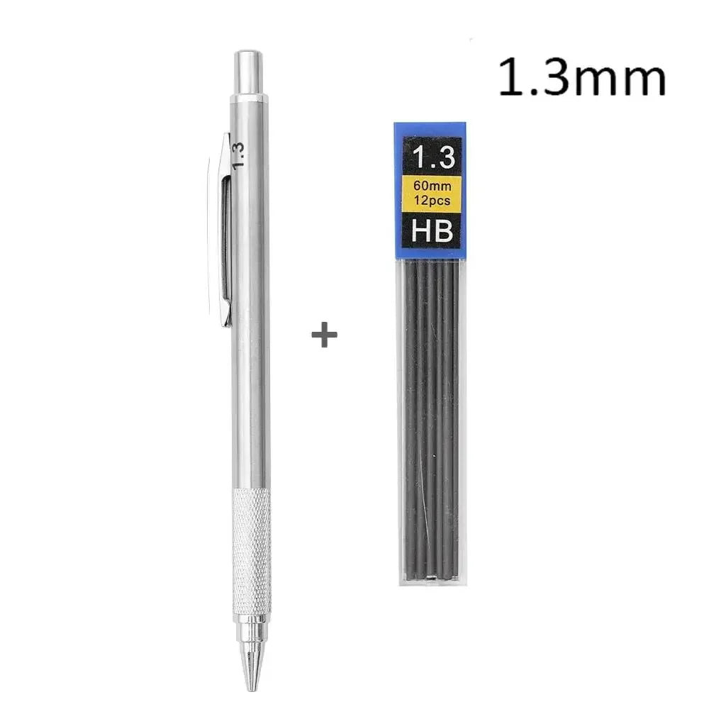 Buy The Best By Artsulli - Art is Long Life Short - 0.3 0.5 0.7 0.9 1.3 2.0mm Metal Mechanical Pencil Set School Sketch Writing Stainless