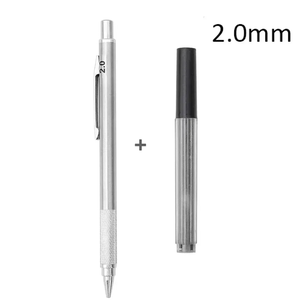 Buy The Best By Artsulli - Art is Long Life Short - 0.3 0.5 0.7 0.9 1.3 2.0mm Metal Mechanical Pencil Set School Sketch Writing Stainless