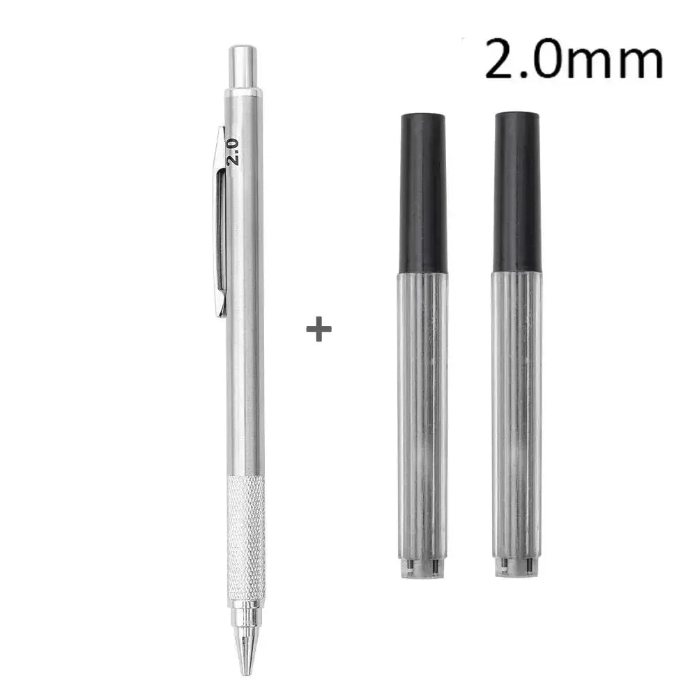 Buy The Best By Artsulli - Art is Long Life Short - 0.3 0.5 0.7 0.9 1.3 2.0mm Metal Mechanical Pencil Set School Sketch Writing Stainless