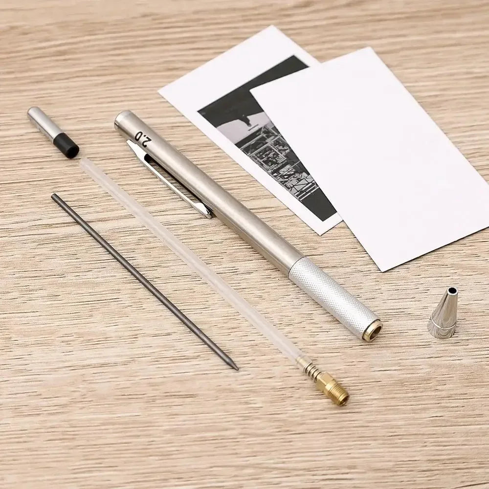 Buy The Best By Artsulli - Art is Long Life Short - 0.3 0.5 0.7 0.9 1.3 2.0mm Metal Mechanical Pencil Set School Sketch Writing Stainless