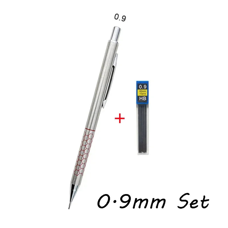 Buy The Best By Artsulli - Art is Long Life Short - 0.5 0.7 0.9mm Metal Mechanical Pencil with Eraser Set 2B/HB Lead Sketch Drawing