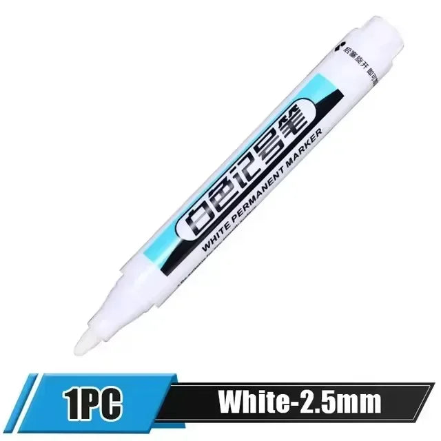Buy The Best By Artsulli - Art is Long Life Short - 0.7/1.0/2.5MM White Permanent Marker Pens Markers Paint Pen For Wood Plastic Leather