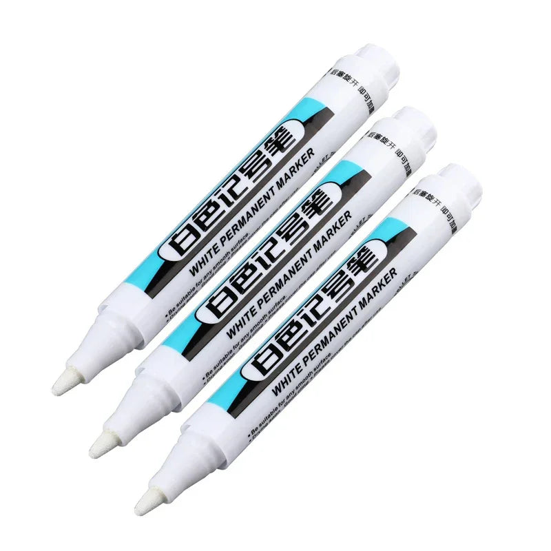Buy The Best By Artsulli - Art is Long Life Short - 0.7/1.0/2.5MM White Permanent Marker Pens 1/3Pcs Paint Markers For Wood Rock Plastic
