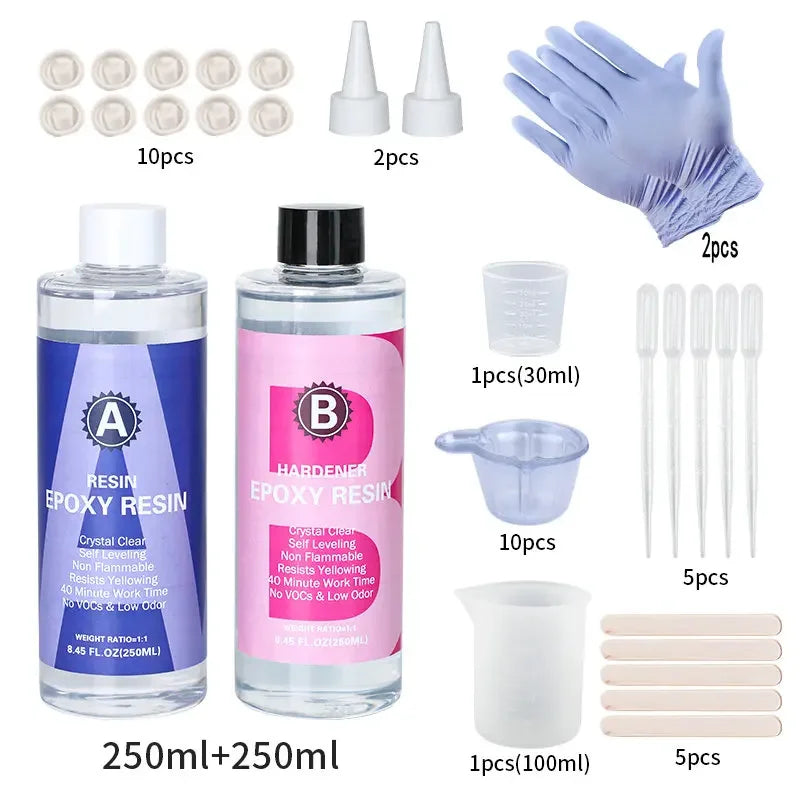 Buy The Best By Artsulli - Art is Long Life Short - 1:1 Crystal Clear Epoxy Resin Kit High Gloss & Bubbles Free Supplies for Coating