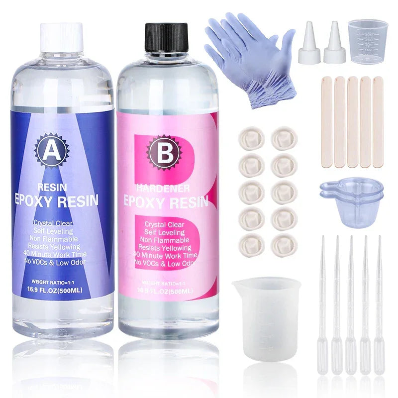 Buy The Best By Artsulli - Art is Long Life Short - 1:1 Crystal Clear Epoxy Resin Kit High Gloss & Bubbles Free Supplies for Coating