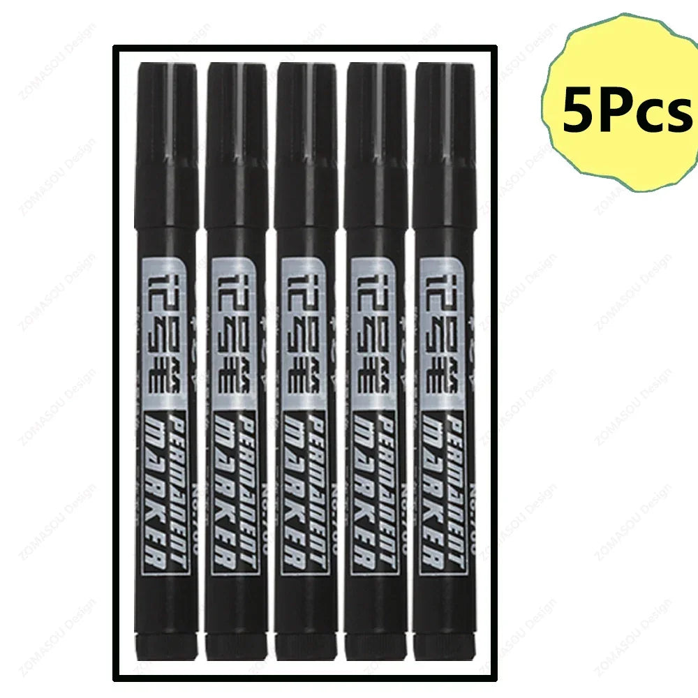 Buy The Best By Artsulli - Art is Long Life Short - 1-100Pcs Waterproof Oil-based Marker Pen Quick Dry Black Blue Red Ink Permanent