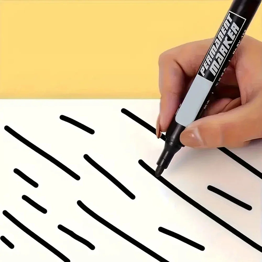 Buy The Best By Artsulli - Art is Long Life Short - 1-100Pcs Waterproof Oil-based Marker Pen Quick Dry Black Red Blue Ink Permanent