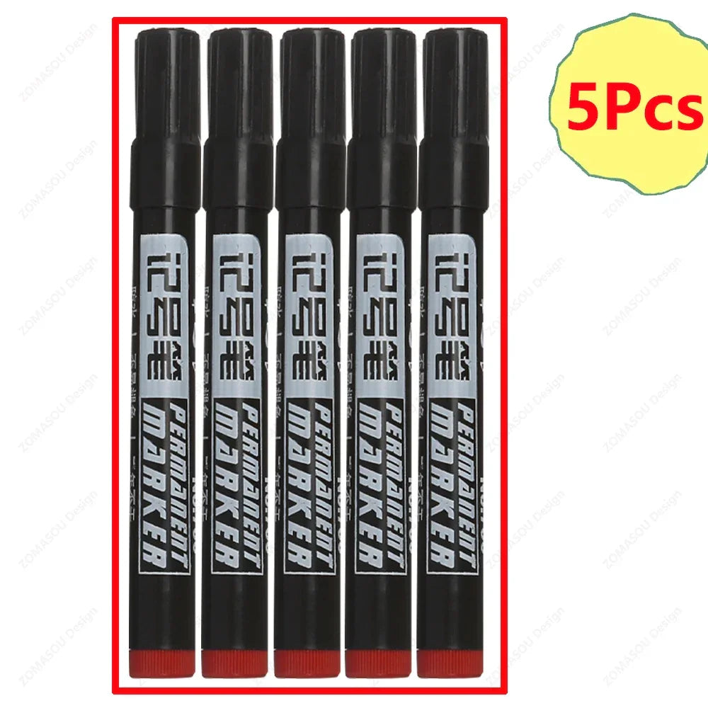 Buy The Best By Artsulli - Art is Long Life Short - 1-100Pcs Waterproof Oil-based Marker Pen Quick Dry Black Blue Red Ink Permanent