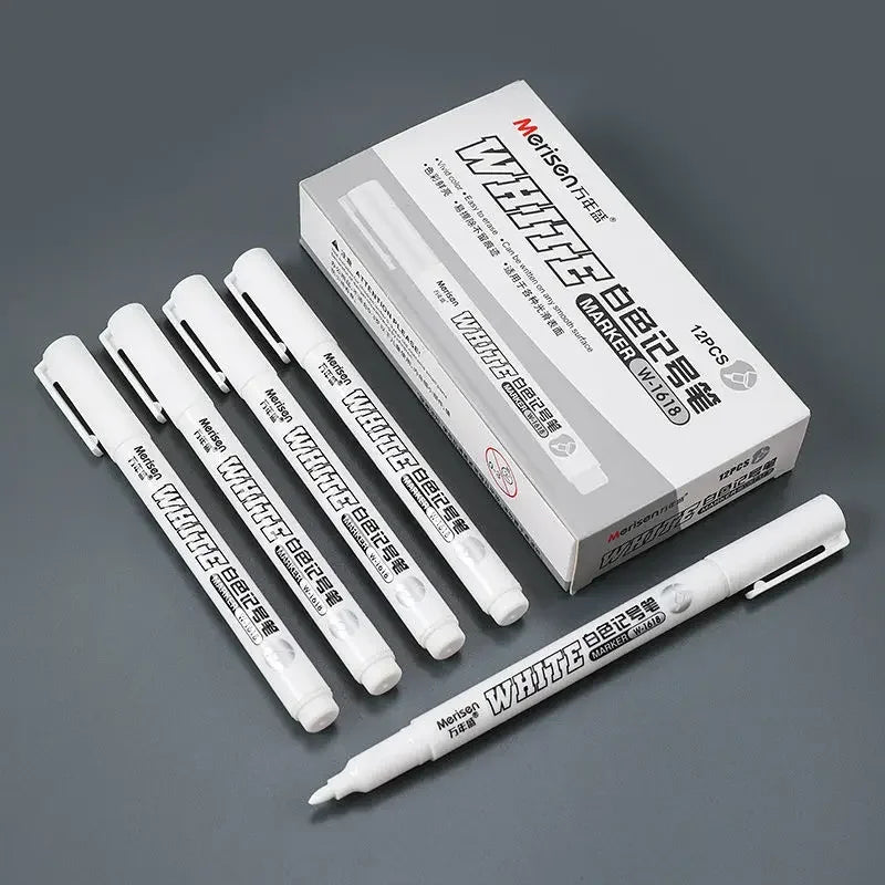 Buy The Best By Artsulli - Art is Long Life Short - 1/2/3/4/5Pcs White Marker Pens 2.0mm Oily Waterproof DIY Graffiti Sketching Markers