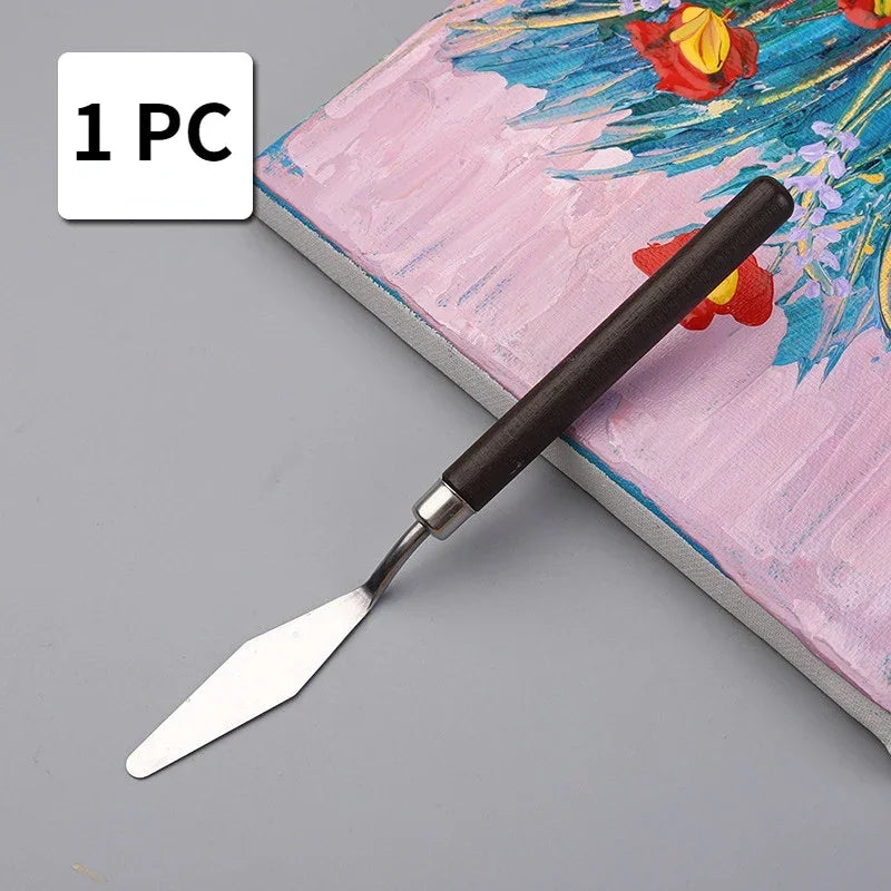 Buy The Best By Artsulli - Art is Long Life Short - 1/3/5/7Pcs/Set Stainless Steel Oil Painting Knife Artist Spatula Tools stationery Cake