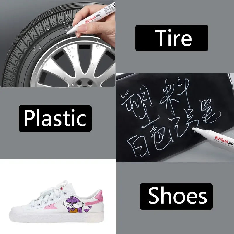 Buy The Best By Artsulli - Art is Long Life Short - 1/3/5 Pcs White Marker Pens 2.0mm Oily Waterproof Gel Pen DIY Graffiti Sketching