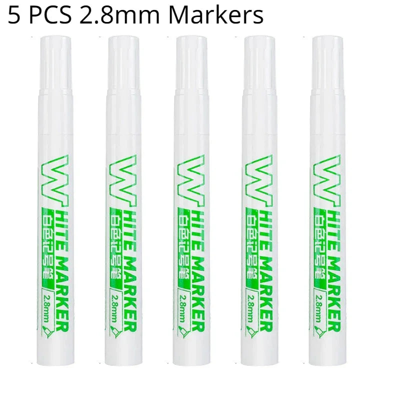 Buy The Best By Artsulli - Art is Long Life Short - 1/3/5 Pcs White Marker Pens 2.0mm Oily Waterproof Gel Pen DIY Graffiti Sketching