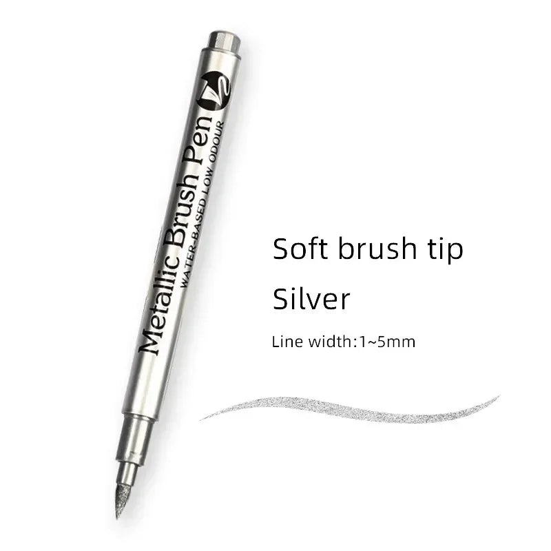 Buy The Best By Artsulli - Art is Long Life Short - 1-3Pcs Metallic Waterproof Permanent Marker Pens for DIY Epoxy Resin Mold Gold Silver