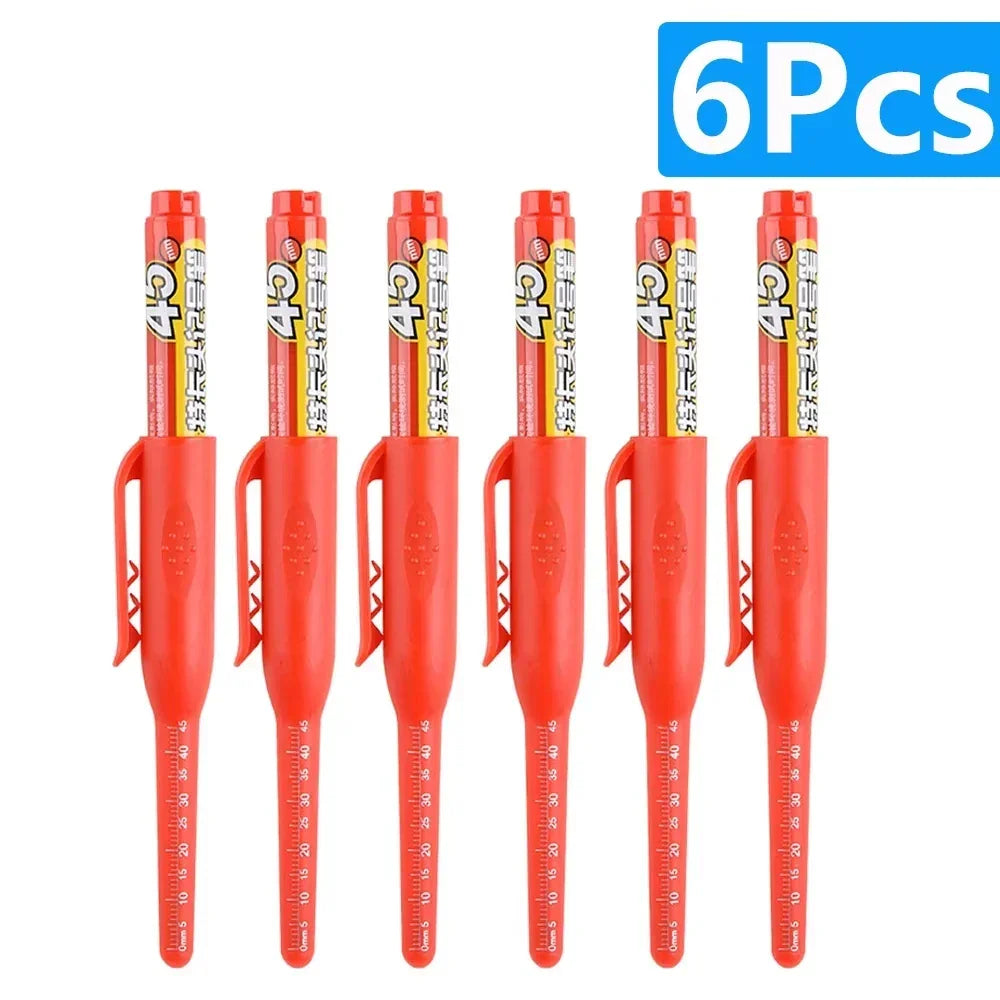Buy The Best By Artsulli - Art is Long Life Short - 1-6Pcs 45mm Waterproof Head Nib Deep Hole Markers Pen Tile Carpenter Multi-purpose