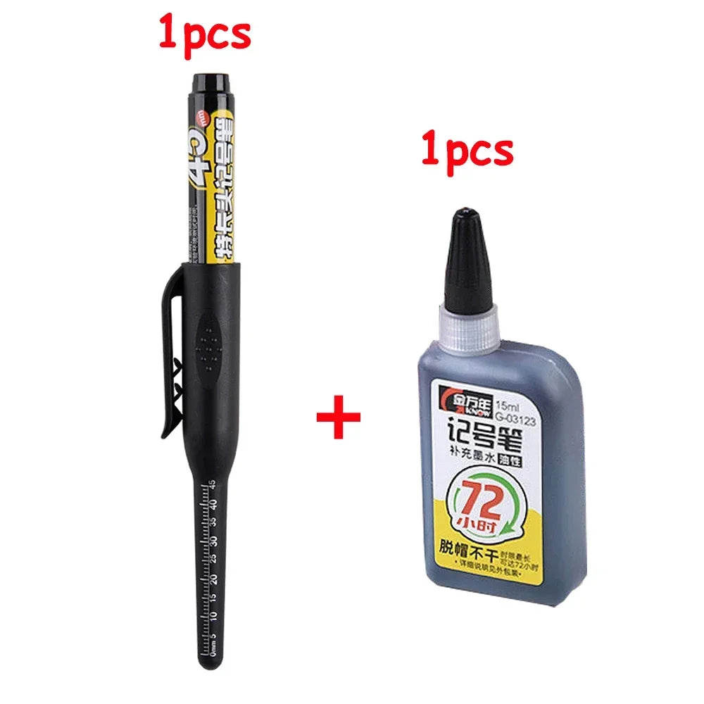 Buy The Best By Artsulli - Art is Long Life Short - 1-6Pcs 45mm Waterproof Head Nib Deep Hole Markers Pen Tile Carpenter Multi-purpose