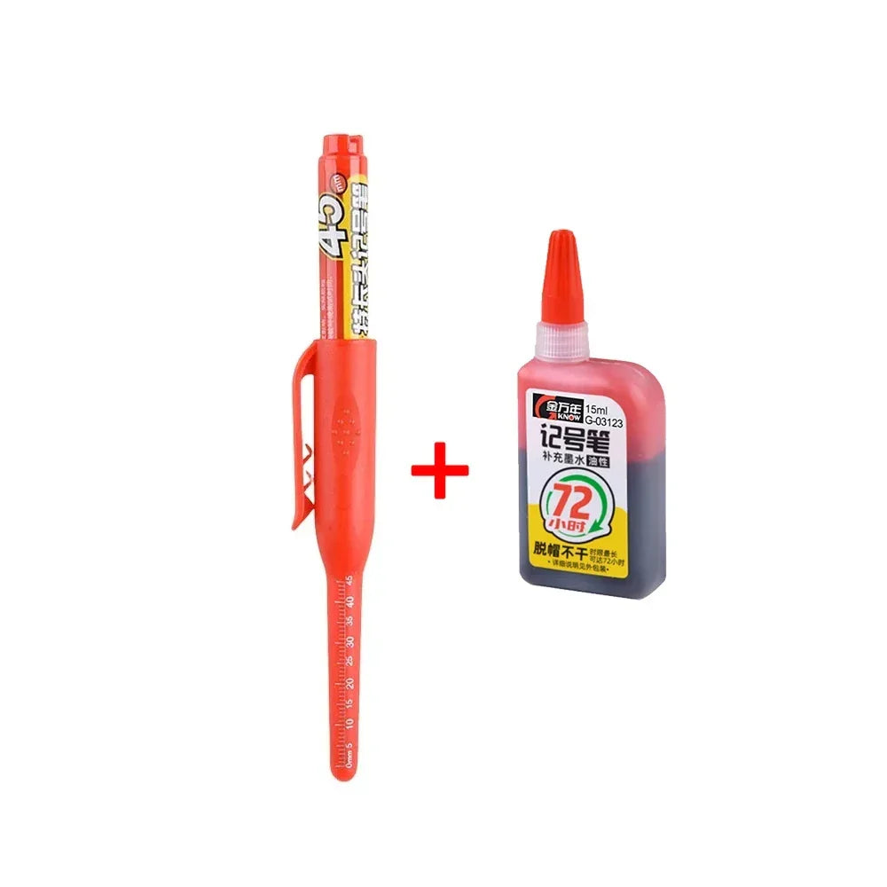Buy The Best By Artsulli - Art is Long Life Short - 1-6Pcs 45mm Waterproof Head Nib Deep Hole Markers Pen Tile Carpenter Multi-purpose