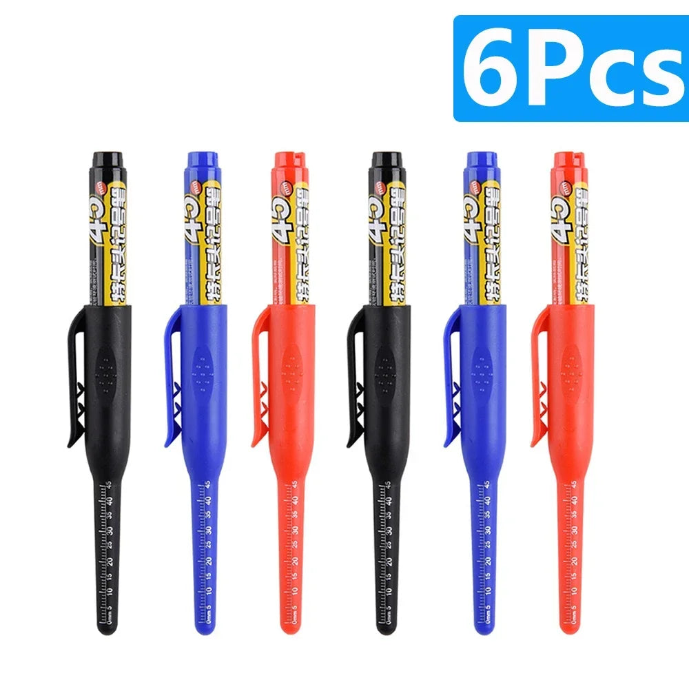 Buy The Best By Artsulli - Art is Long Life Short - 1-6Pcs 45mm Waterproof Head Nib Deep Hole Markers Pen Tile Carpenter Multi-purpose