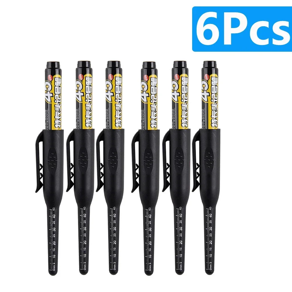 Buy The Best By Artsulli - Art is Long Life Short - 1-6Pcs 45mm Waterproof Head Nib Deep Hole Markers Pen Tile Carpenter Multi-purpose