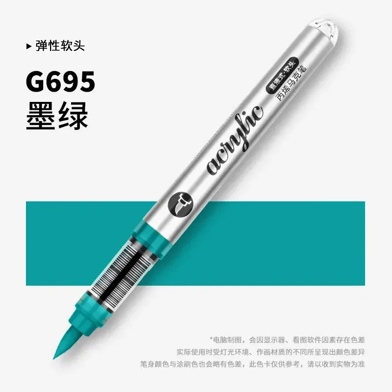 Buy The Best By Artsulli - Art is Long Life Short - 1 PC 120 Colors Direct-liquid Acrylic Markers Paint Pens Brush Tip For Rock School DIY