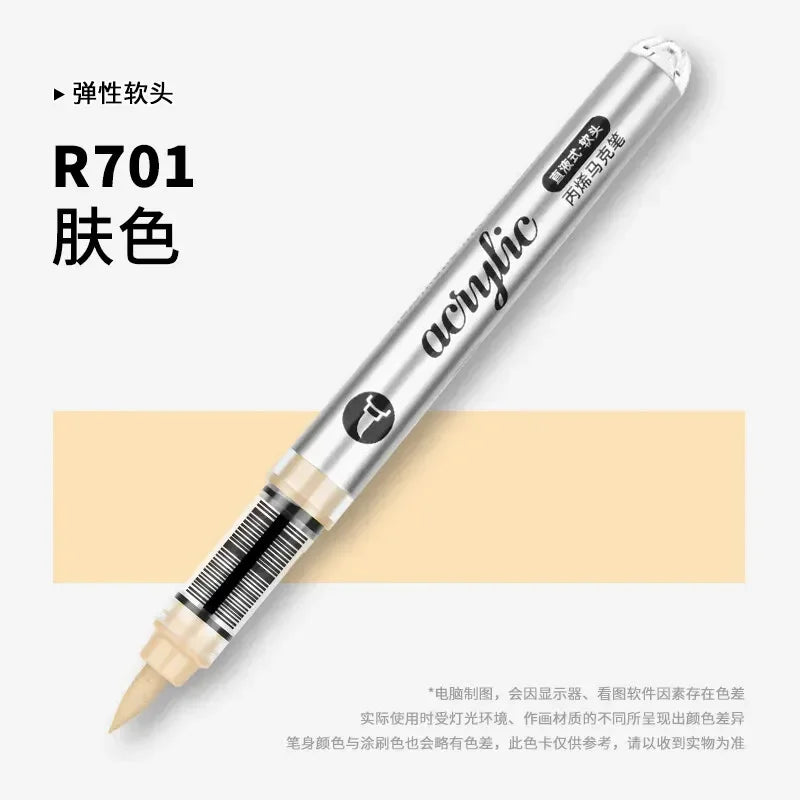 Buy The Best By Artsulli - Art is Long Life Short - 1 PC 120 Colors Direct-liquid Acrylic Markers Paint Pens Brush Tip For Rock School DIY