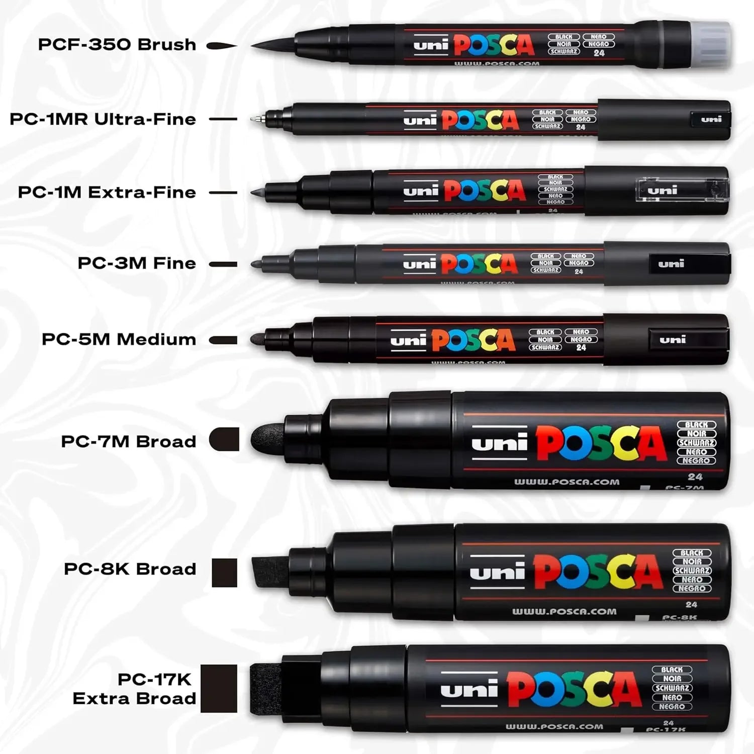 Buy The Best By Artsulli - Art is Long Life Short - 1 PC Japan Uni Posca Paint Marker Pen,PC-3M 0.9-1.3mm Acrylic Pen For CD Metal Glass