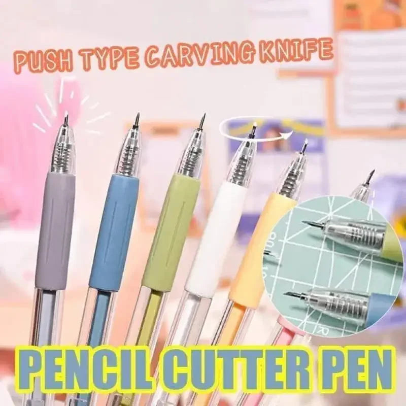 Buy The Best By Artsulli - Art is Long Life Short - 10-1PC Paper Cut Knife Pen Utility Scrapbooking Cutting Tool Sticker Tape Cutter