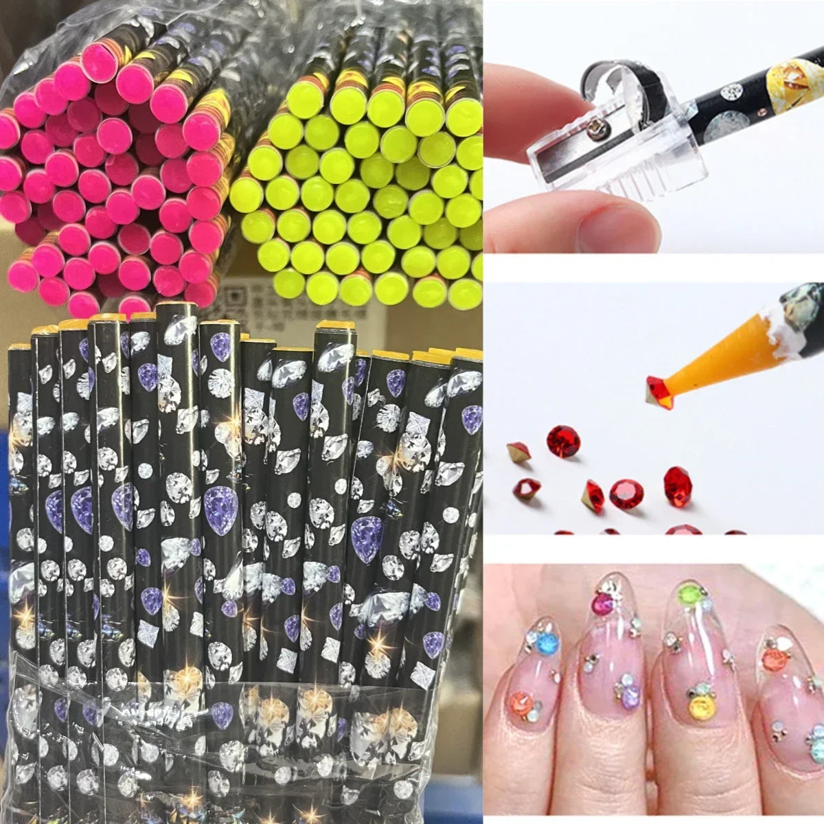 Buy The Best By Artsulli - Art is Long Life Short - 10-1Pcs Dotting Pen Pencil White Wax Wood Picker Rhinestones Gems Picking Tool Pick Up
