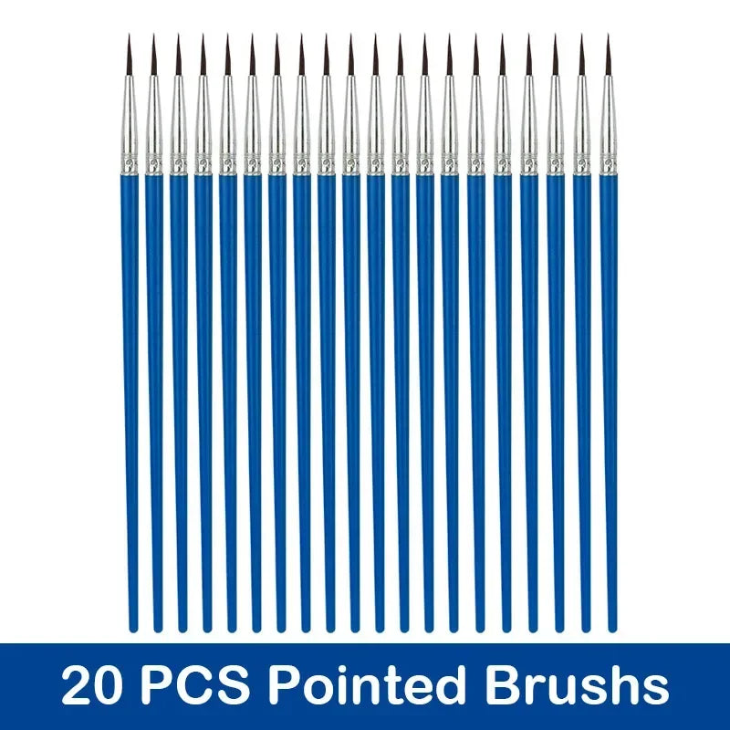 Buy The Best By Artsulli - Art is Long Life Short - 10/20/50Pcs Painting Brushes Set Round Flat Hair Nylon Paint Brush Pen for Oil Acrylic