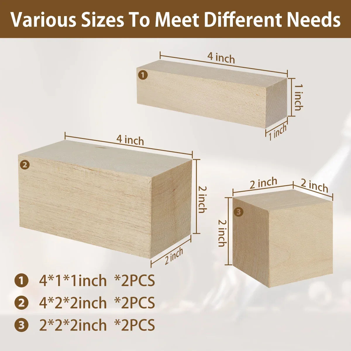 Buy The Best By Artsulli - Art is Long Life Short - 10/24Pcs DIY Basswood Carving Block Natural Soft Wood Unfinished Beginner Craft