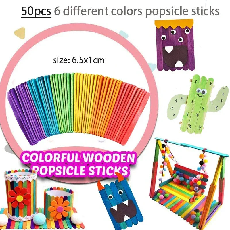 Buy The Best By Artsulli - Art is Long Life Short - 1000pcs Kids Crafts Supplies Kit Pipe Cleaners Pompoms Foam Stickers Feather Felt Cloth