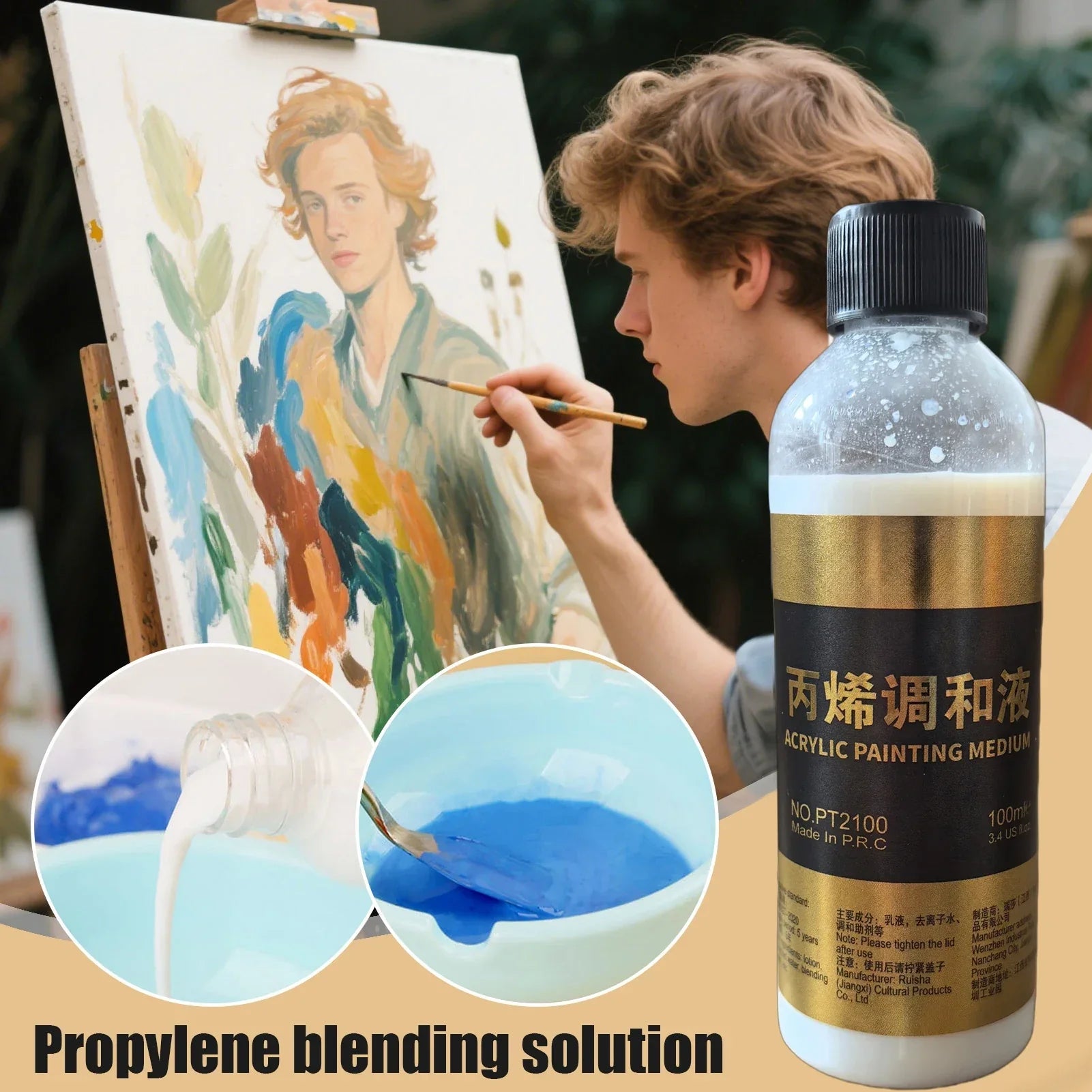Buy The Best By Artsulli - Art is Long Life Short - 100ML Acrylic Paint Special Blend Liquid Water Powder Diluent Pigment Dilute Chroma