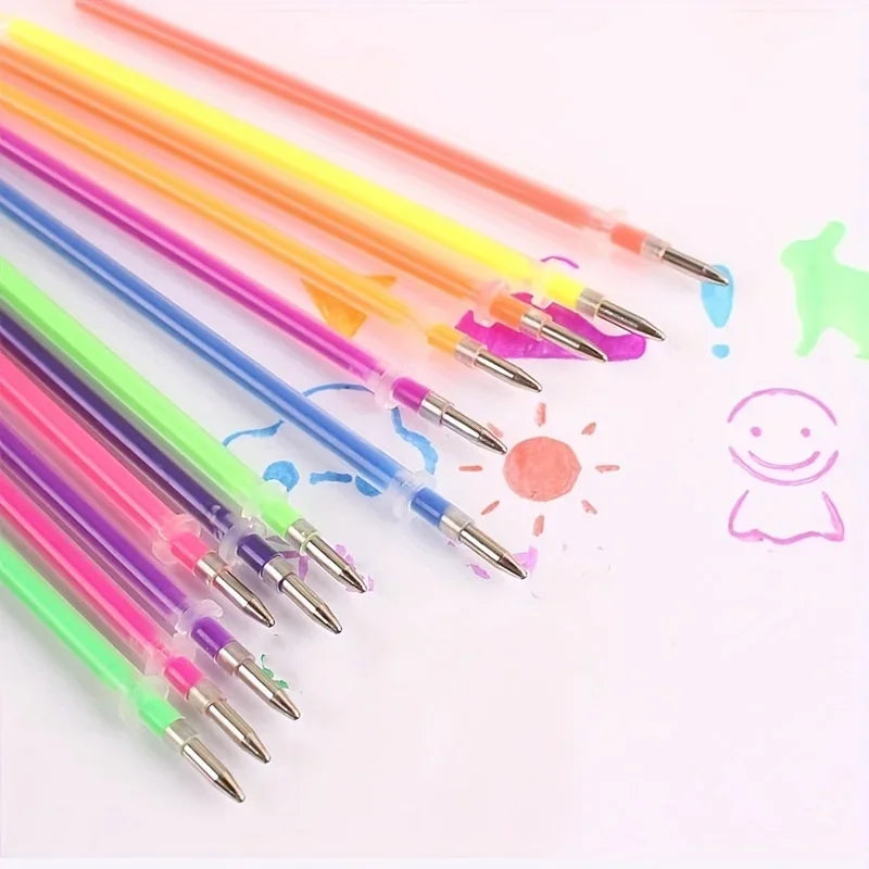 Buy The Best By Artsulli - Art is Long Life Short - 100pcs 1.0mm Glitter Pen Refills Set Flash Multicolor Gel Refill Core DIY Writing