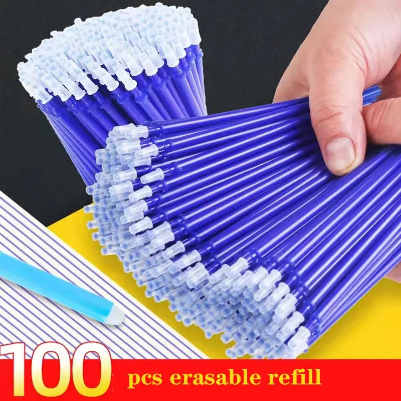 Buy The Best By Artsulli - Art is Long Life Short - 100Pcs Student Erasable Refill Rod Gel Pen Sketch Writing Stationery For Notebook