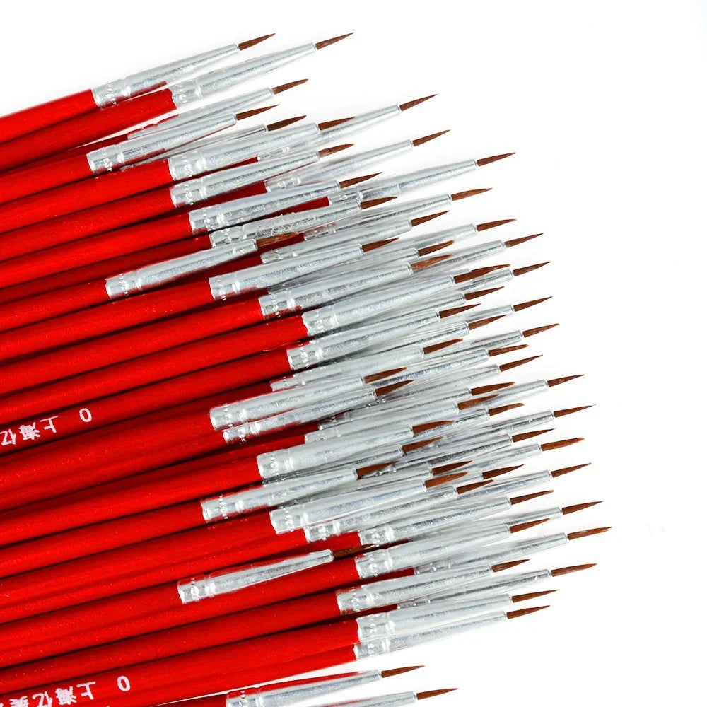 Buy The Best By Artsulli - Art is Long Life Short - 10pcs 0.7/1.1/1.5cm Fine Hand Painted Thin Hook Line Pen Supplies Drawing Paint Brush