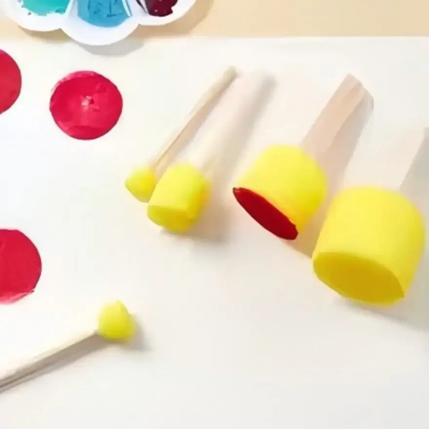 Buy The Best By Artsulli - Art is Long Life Short - 10pcs round Handle Dyeing Sponge Brushes Painting Tools Set for Coloring Graffiti