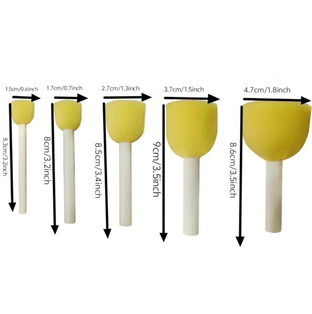 Buy The Best By Artsulli - Art is Long Life Short - 10pcs round Handle Dyeing Sponge Brushes Painting Tools Set for Coloring Graffiti