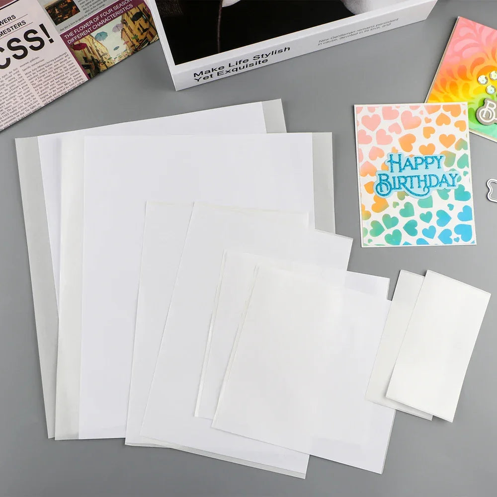 Buy The Best By Artsulli - Art is Long Life Short - 10Pcs/set Clear Double Sided Adhesive Sheets Tap Sheet Sticky Film for Arts Craft Photo
