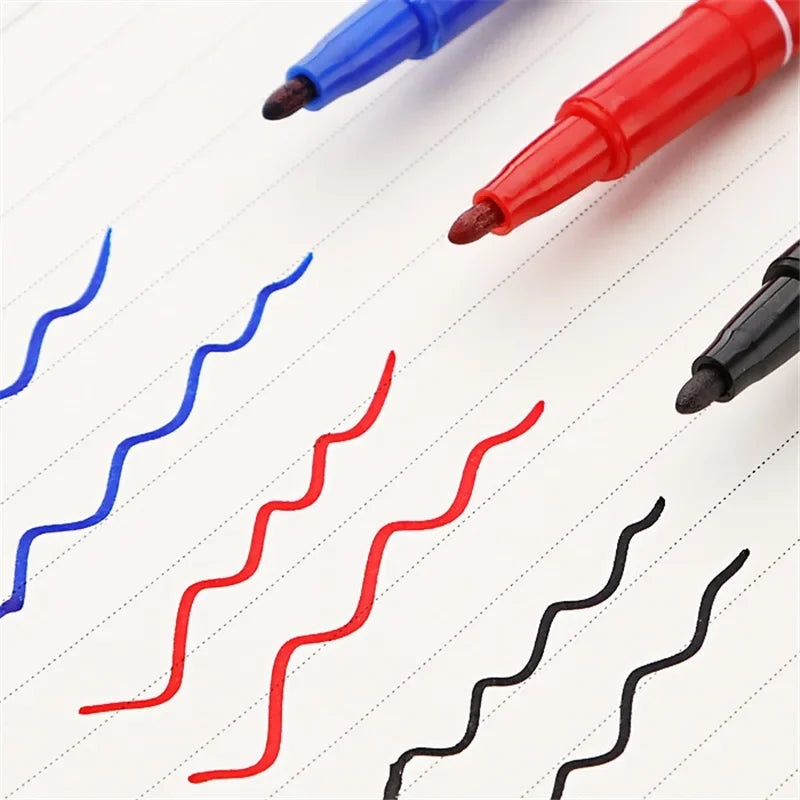 Buy The Best By Artsulli - Art is Long Life Short - 10pcs/set Double Head Marker Pen Waterproof Black/Blue/Red Oily Ink School Study