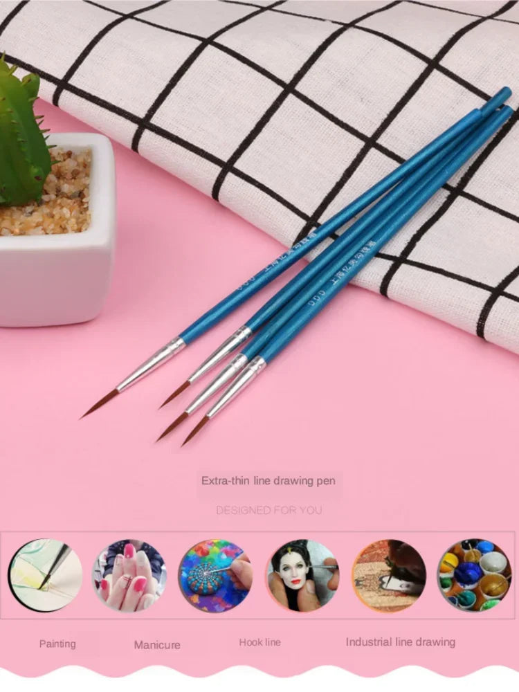 Buy The Best By Artsulli - Art is Long Life Short - 10Pcs/Set Fine Hand-painted Thin Hook Line Pen Wood Rod Drawing Paint Brush Supplies