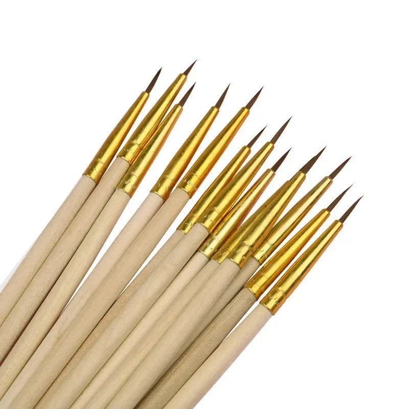 Buy The Best By Artsulli - Art is Long Life Short - 10Pcs/Set Fine Hand-painted Thin Hook Line Pen Multicolor Baton Drawing Paint Brush