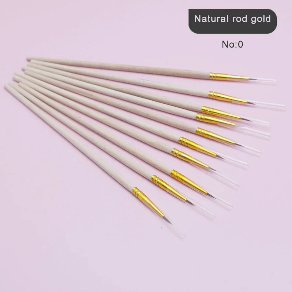 Buy The Best By Artsulli - Art is Long Life Short - 10Pcs/Set Fine Hand-painted Thin Hook Line Pen Wood Rod Drawing Paint Brush Supplies