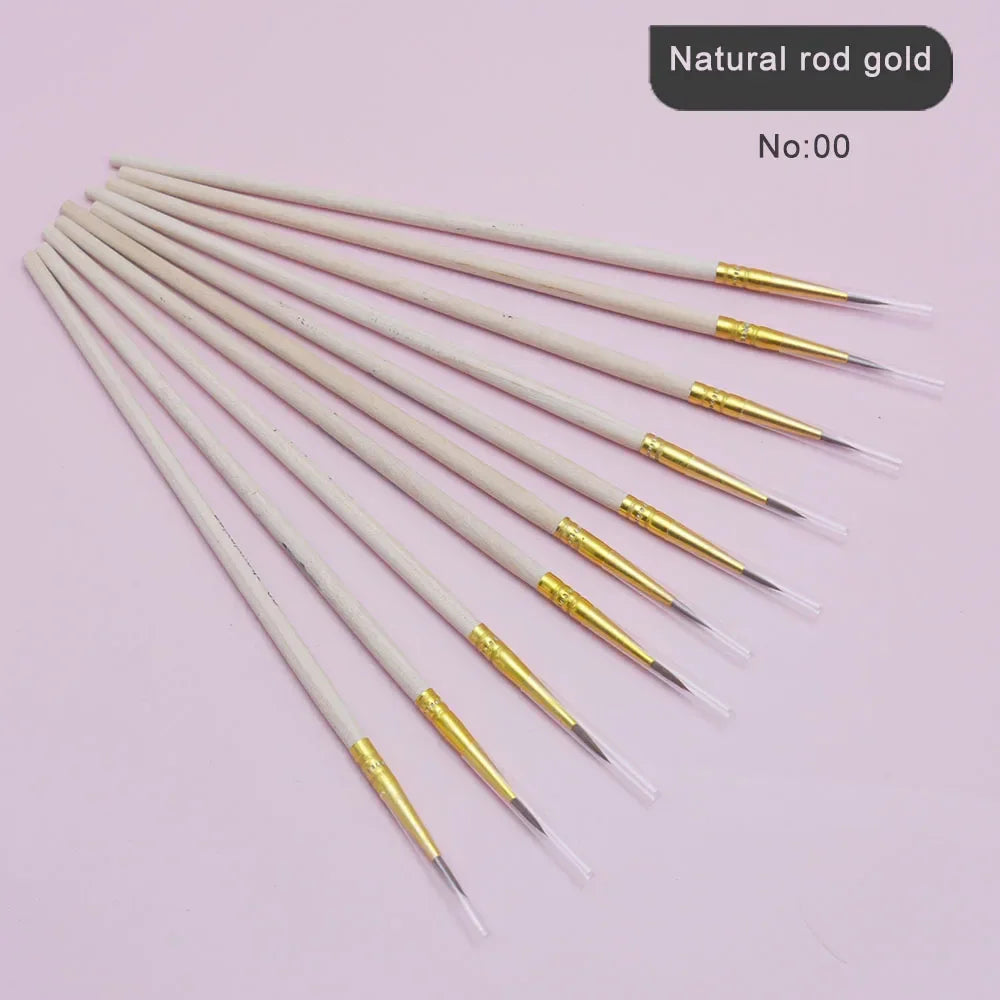 Buy The Best By Artsulli - Art is Long Life Short - 10Pcs/Set Fine Hand-painted Thin Hook Line Pen Wood Rod Drawing Paint Brush Supplies