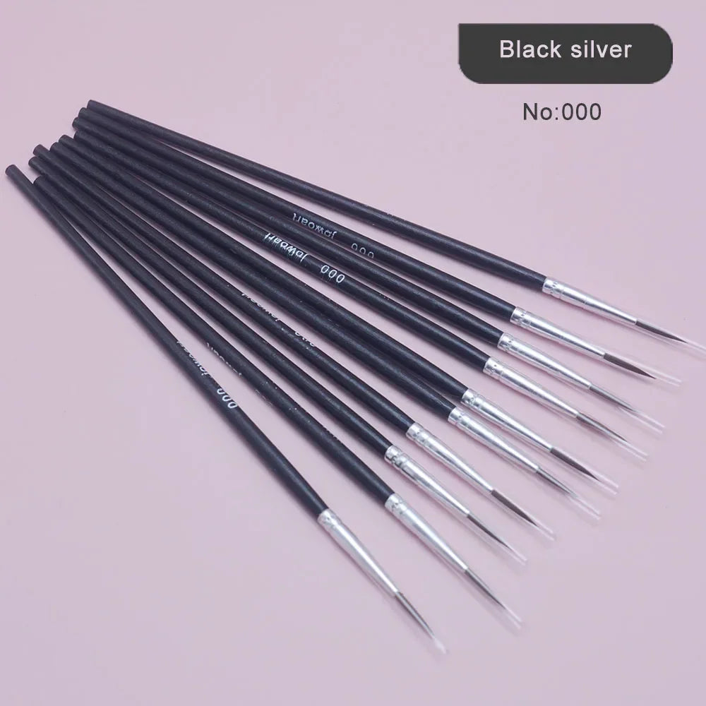 Buy The Best By Artsulli - Art is Long Life Short - 10Pcs/Set Fine Hand-painted Thin Hook Line Pen Wood Rod Drawing Paint Brush Supplies