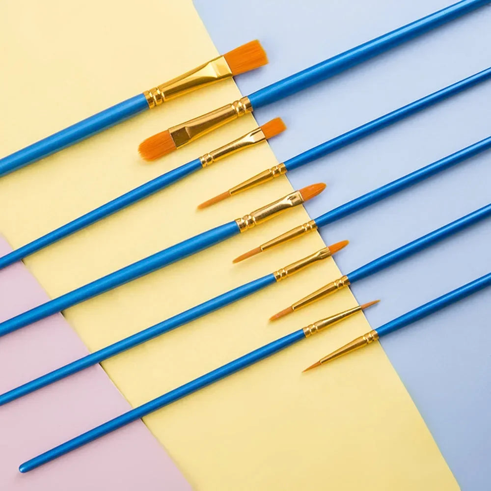 Buy The Best By Artsulli - Art is Long Life Short - 10Pcs/Set Multi-functional Watercolor Brush Pearlescent Plastic Rod Nylon Hair Hook