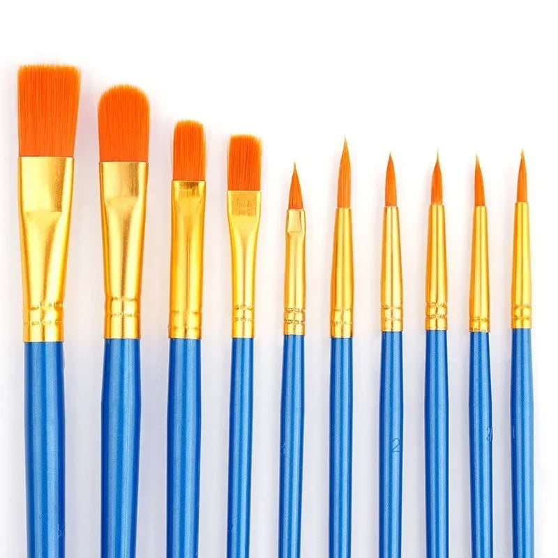 Buy The Best By Artsulli - Art is Long Life Short - 10Pcs/Set Multi-functional Watercolor Brush Pearlescent Plastic Rod Nylon Hair Hook